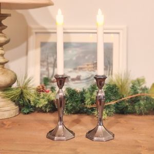 Vintage Wallace Silversmith Silver Plate Candlestick Pair